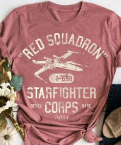 Star Wars Rebel X-Wing Starfighter Corps Collegiate T-Shirt, Star Wars Disneyland Holiday Vacation Gift Unisex Adult T-shirt Kid Shirt
