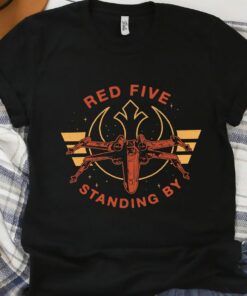 Star Wars Red Five Standing By X-Wing Rebels Graphic T-Shirt Unisex Adult T-shirt Kid shirt Gift for Birthday Hoodie Toddler Tee