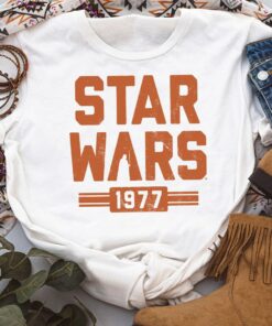 Star Wars Retro 1977 Darth Vader Silhouette Vintage Shirt, Galaxy's Edge Holiday Unisex T-shirt Family Birthday Gift Adult Kid Toddler Tee