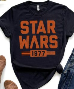 Star Wars Retro 1977 Darth Vader Silhouette Vintage Shirt, Galaxy's Edge Holiday Unisex T-shirt Family Birthday Gift Adult Kid Toddler Tee