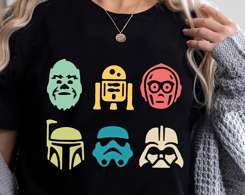 Star Wars Retro Shirt, Disney Star Wars, Star wars Tshirt, Disney Star Wars Family Vacation Shirt, Star War Character Shirt