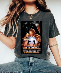 Star Wars Revenge Of The Sith Movie Poster Graphic T-Shirt Disneyland Vacation Gift, Star Wars Fan, Galaxy's Edge Unisex Adult Shirt Kid Tee