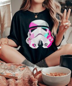 Star Wars Stormtrooper Geometric Prism Helmet Graphic T-Shirt, Star Wars Fan Club 2022 Gift, Disney World Tee Unisex Adult Shirt Kid Tee
