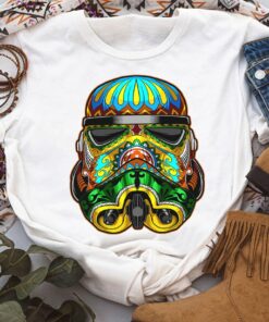 Star Wars Stormtrooper Ornate Sugar Skull Graphic Shirt, Galaxy's Edge Holiday Unisex T-shirt Family Birthday Gift Adult Kid Toddler Tee