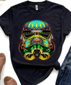 Star Wars Stormtrooper Ornate Sugar Skull Graphic Shirt, Galaxy's Edge Holiday Unisex T-shirt Family Birthday Gift Adult Kid Toddler Tee