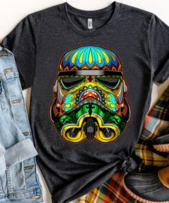 Star Wars Stormtrooper Ornate Sugar Skull Graphic Shirt, Galaxy's Edge Holiday Unisex T-shirt Family Birthday Gift Adult Kid Toddler Tee