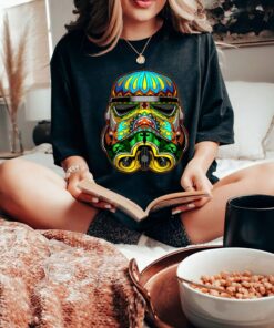 Star Wars Stormtrooper Ornate Sugar Skull Graphic T-Shirt, Star Wars Fan Gift, Disneyland Trip Tee Unisex Adult T-shirt Kid T-shirt