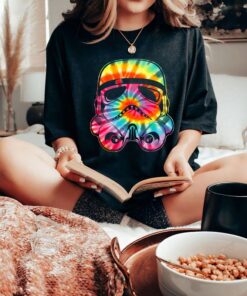 Star Wars Stormtrooper Tie Dye Big Face T-Shirt, Star Wars Disneyland Holiday Vacation Gift Unisex Adult T-shirt Kid Shirt