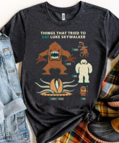 Star Wars Things That Tried to Eat Luke Skywalker Funny Shirt, Galaxy Edge Holiday Unisex T-shirt Family Birthday Gift Adult Kid Toddler Tee