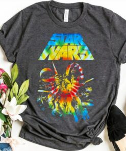 Star Wars Tie-Dye Space Cowboy T-Shirt, Galaxy's Edge, Star Wars Fan Gift, Disneyland Trip Vacation Gift Unisex T-shirt Kid Shirt