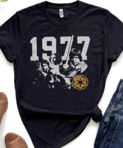 Star Wars Vintage Rebel Leia Han Solo Luke Obiwan Group 1977 Shirt, Galaxy's Edge Unisex T-shirt Family Birthday Gift Adult Kid Toddler Tee