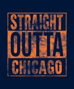 Straight Outta Chicago Unisex Shirt Sweatshirt Pullover Hoodie Reprinted Full Color Full Size