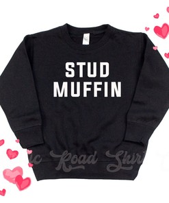 Stud Muffin Shirt, Boy Valentine Shirt, Valentine Sweatshirt, Boy Valentine Outfit, Girl Valentine Outfit, First Valentines Day