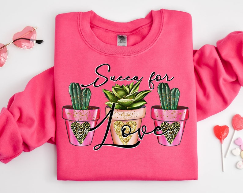Succa for Love Valentines Day Shirt, Valentines Day Shirts For Woman, Heart Shirt, Cute Valentine Shirt, Valentines Day Gift, Valentines Gift - Image 2
