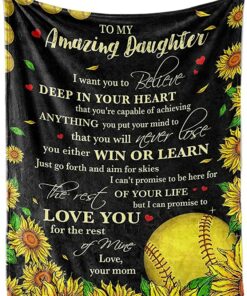 Sunflower Baseball Blanket, To My Amazing Daughter Litle Gifts Girls, Custom Name