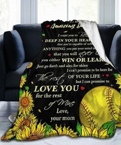 Sunflower Baseball Blanket, To My Amazing Daughter Litle Gifts Girls, Custom Name