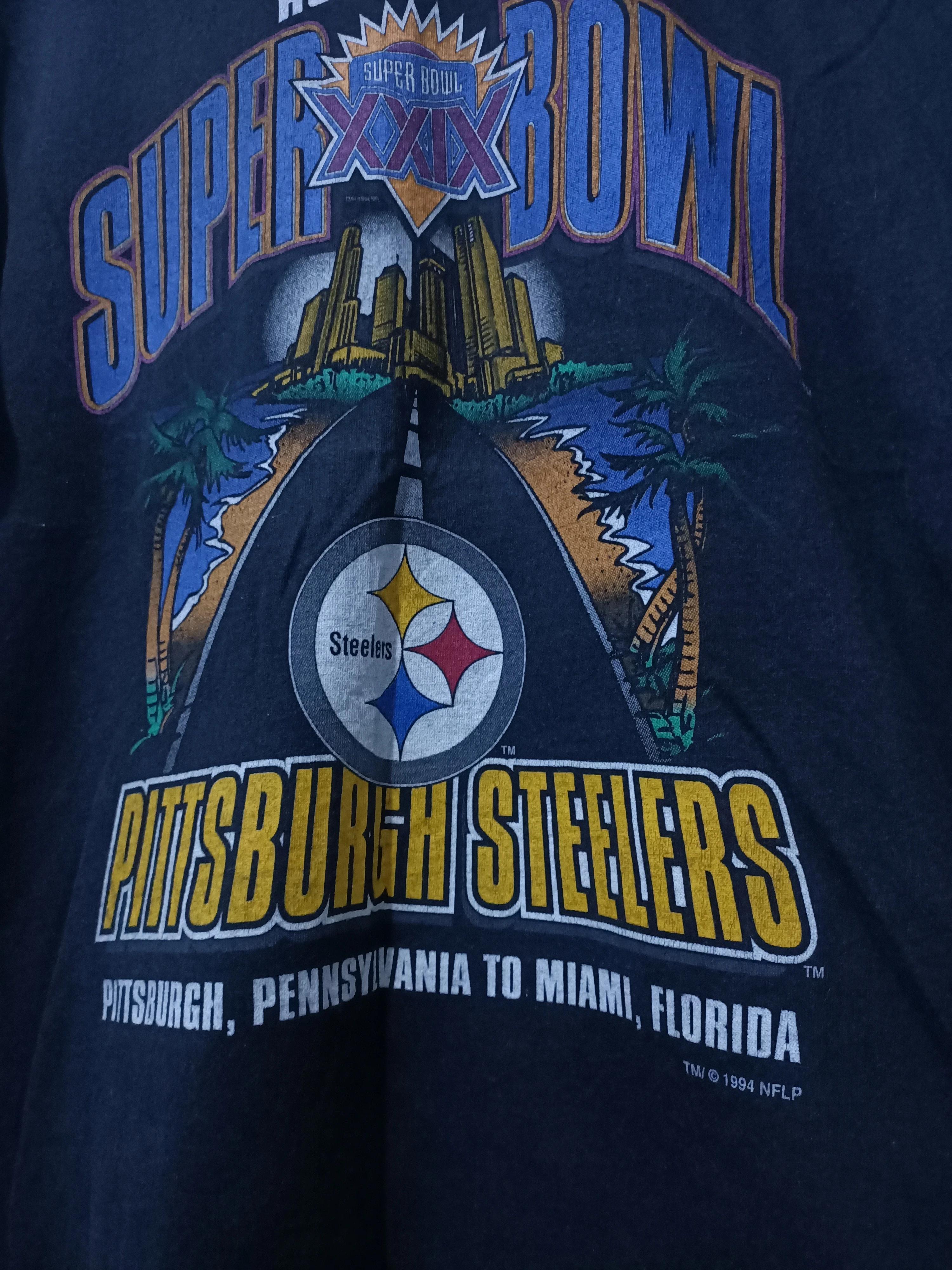 Super Bowl Steelers 1994 Tshirt Pullover Hoodie Crewneck Sweatshirt Reprinted Full Color Full Size Gifts For NFL Fans - Image 2