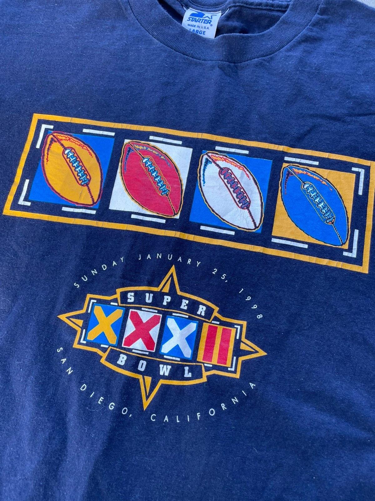 Superbowl 1998 Tshirt Pullover Hoodie Crewneck Sweatshirt Reprinted Full Color Full Size Gifts For NFL Fans - Image 2
