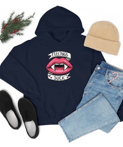 Sweatshirt Unisex Goth Valentine's Day Funny Hoodie Feelings Suck
