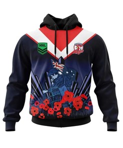 Sydney Roosters 3D Hoodie Zip Hoodie, Nrl 3D All Over Print Hoodie Zip Hoodie