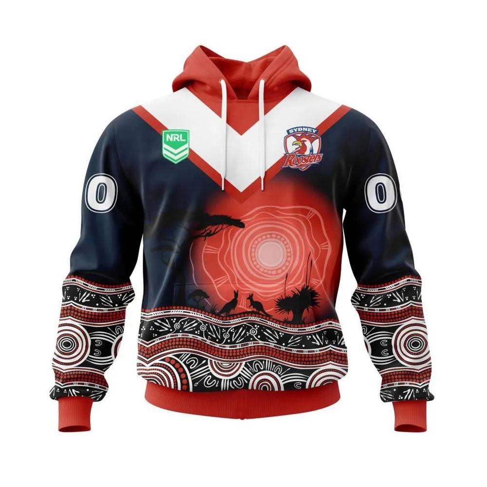 Sydney Roosters Jersey With Beautiful Australia Nature 3D Hoodie Zip Hoodie, Nrl 3D All Over Print Hoodie Zip Hoodie