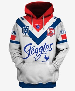 Sydney Roosters Jerseys 3D Hoodie Zip Hoodie, Nrl 3D All Over Print Hoodie Zip Hoodie