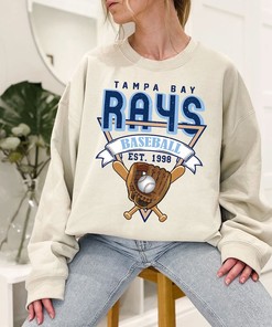 Tampa Bay Baseball Crewneck Sweatshirt, Vintage Tampa Bay Baseball Shirt, Tampa Bay MLB Shirt, Baseball Fan Gifts, Tampa Bay Fan Shirt