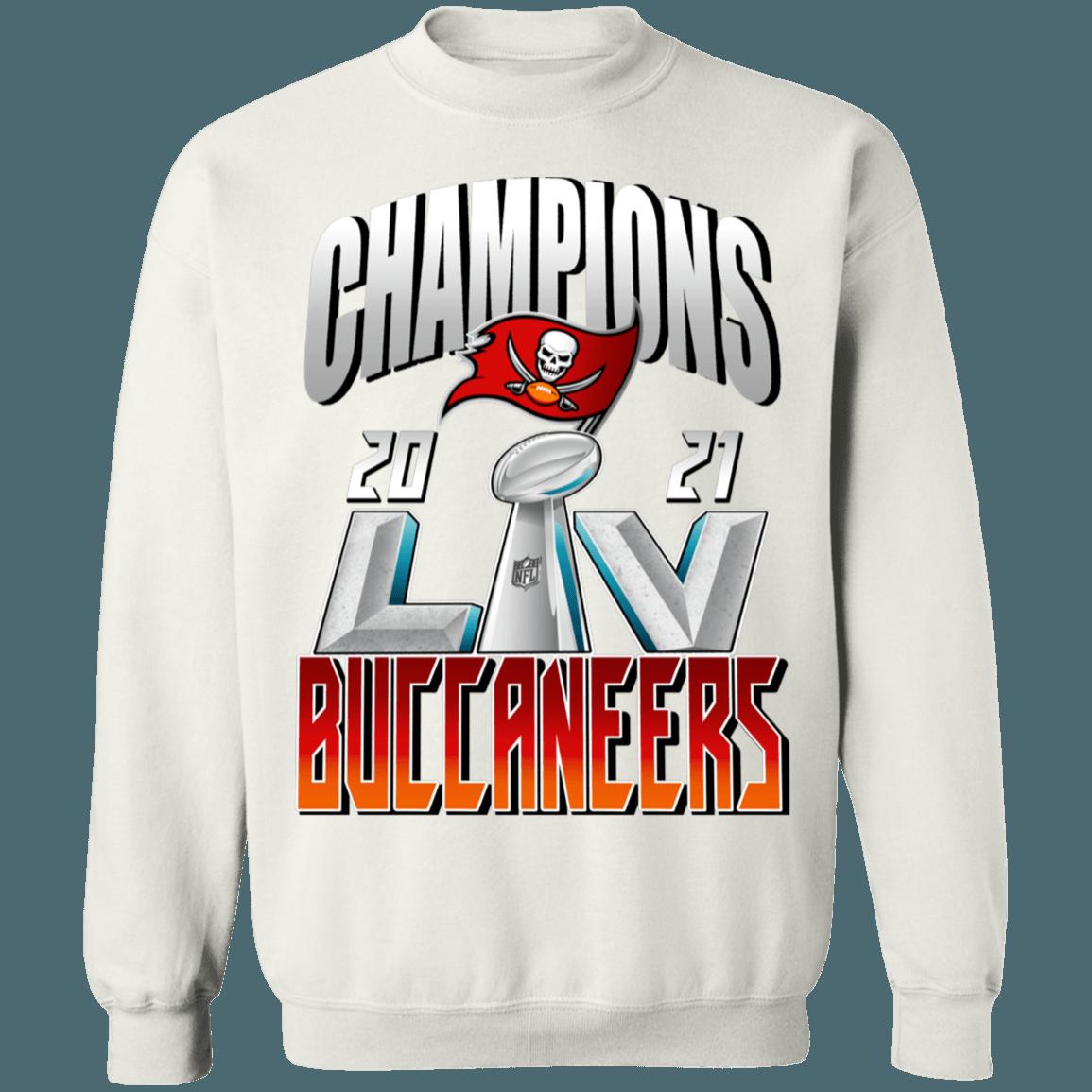Tampa Bay Buccaneers 2021 Super Bowl Champions NFL Crewneck Sweatshirt Hoodie Shirt Gifts for Fans - Image 3