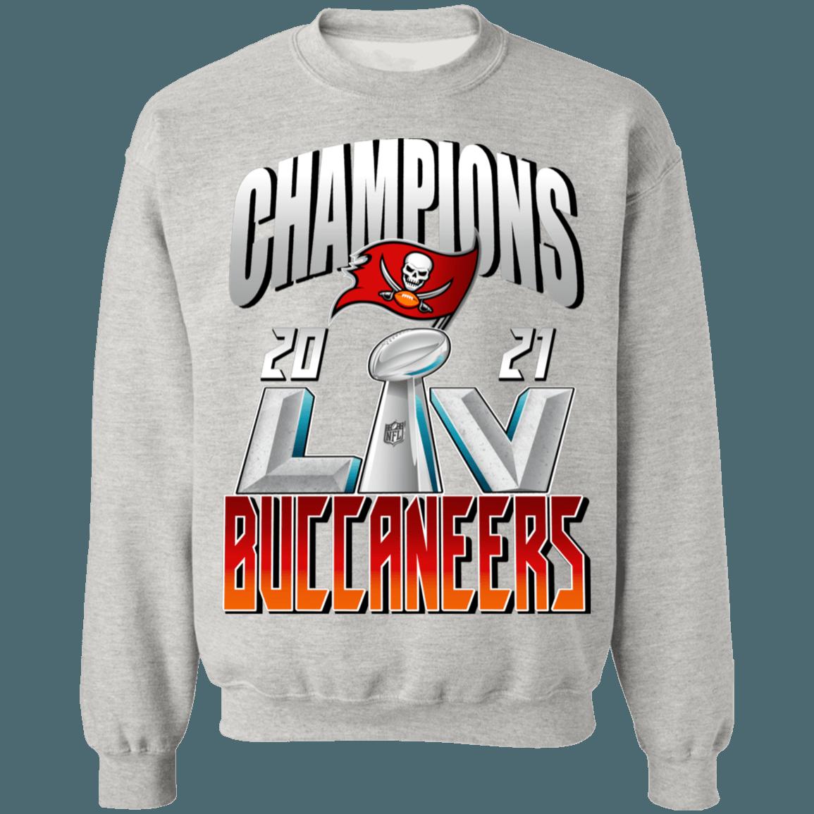 Tampa Bay Buccaneers 2021 Super Bowl Champions NFL Crewneck Sweatshirt Hoodie Shirt Gifts for Fans - Image 4