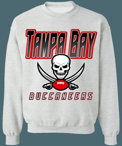 Tampa Bay Buccaneers BLACKOUT Retro NFL Crewneck Sweatshirt Hoodie Shirt Gifts for Fans