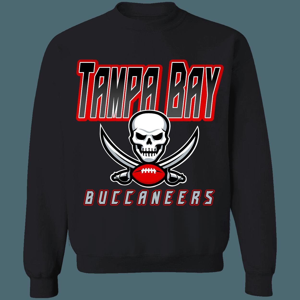 Tampa Bay Buccaneers BLACKOUT Retro NFL Crewneck Sweatshirt Hoodie Shirt Gifts for Fans - Image 2