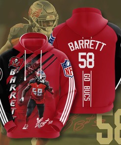 Tampa Bay Buccaneers Barrett Nfl 3D All Over Print Zip Up Hoodie Option