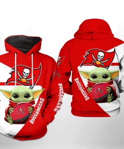Tampa Bay Buccaneers Nfl Baby Yoda Team 3D All Over Print Zip Up Hoodie Option