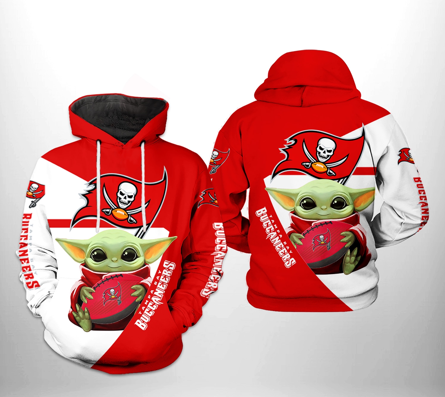 Tampa Bay Buccaneers Nfl Baby Yoda Team 3D All Over Print Zip Up Hoodie Option