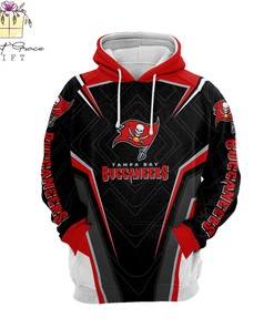 Tampa Bay Buccaneers Nfl Balls Black Red 3D All Over Print Zip Up Hoodie Option