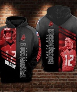 Tampa Bay Buccaneers Number 12 3D Hoodie Zip Hoodie, Nfl 3D All Over Print Hoodie Zip Hoodie
