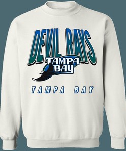Tampa Bay Devil Rays Retro 90's MLB Crewneck Sweatshirt Hoodie Shirt Gifts for MLB Fans