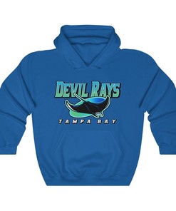 Tampa Bay Devil Rays Vintage 90's MLB Hoodie Sweatshirt Shirt Gifts for Fans