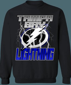 Tampa Bay Lightning LIGHTNING STORM Retro NHL Crewneck Sweatshirt Hoodie Shirt Gifts for Fans