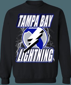 Tampa Bay Lightning LIGHTNING STRIKE Vintage NHL Crewneck Sweatshirt Hoodie Shirt Gifts for Fans