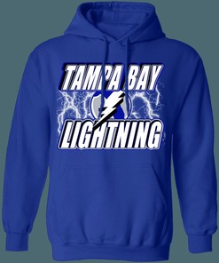 Tampa Bay Lightning Lightning Strike Retro NHL Hoodie Sweatshirt Shirt Gifts for Fans