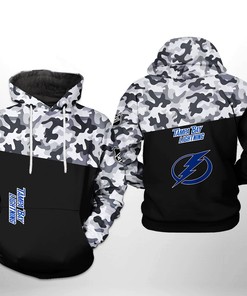 Tampa Bay Lightning Nhl Camo Veteran 3D All Over Print Zip Up Hoodie Option