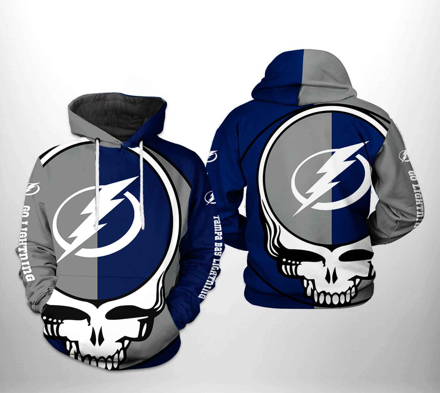 Tampa Bay Lightning Nhl Grateful Dead 3D All Over Print Zip Up Hoodie Option