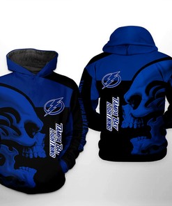 Tampa Bay Lightning Nhl Skull 3D All Over Print Zip Up Hoodie Option
