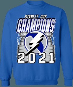 Tampa Bay lightning 2021 Stanley Cup Champions NHL Crewneck Sweatshirt Hoodie Shirt Gifts for Fans