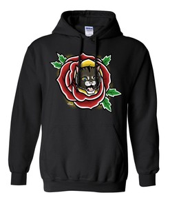Tattoo Rose Cat Unisex Sweatshirt, Cat Lover Gift I Cat Dad Shirt, Tattoo Lover, Tattoo Design Shirt, Valentine's Day Gift For Him