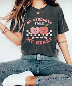 Teacher Valentine's Day Shirt, Valentine Teacher Shirt, Xoxo, Students Stole My Heart, Gift For Teacher, Valentine Card, Retro