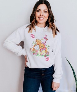 Teddy Bear Sweatshirt, 1990's Grandma Fashion Pullover, Book Lover Retro Unisex Sweater