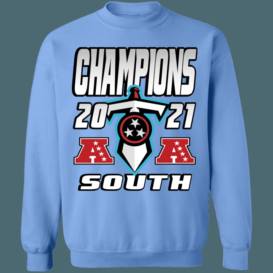 Tennessee Titans 2021 AFC South Division Champions Retro NFL Crewneck Sweatshirt Hoodie Shirt Gifts for Fans