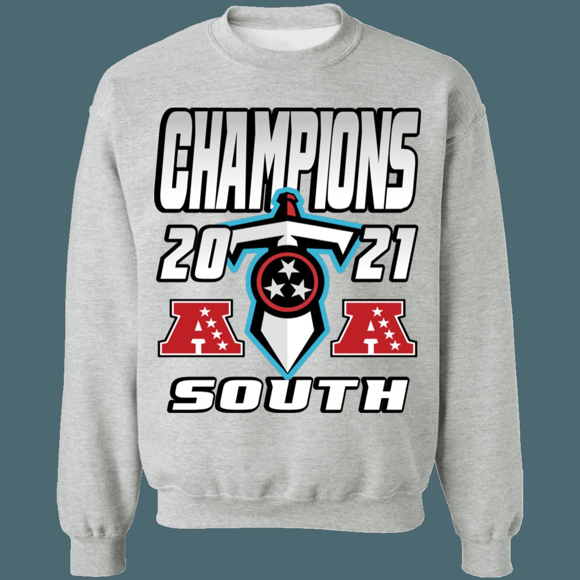Tennessee Titans 2021 AFC South Division Champions Retro NFL Crewneck Sweatshirt Hoodie Shirt Gifts for Fans - Image 4